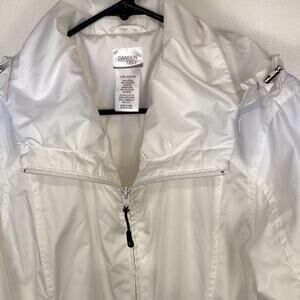 Danskin Wind Jacket Coat White Size Large 12/14 Hooded